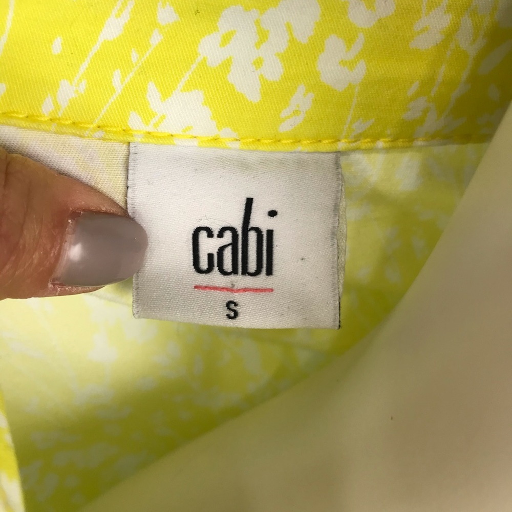 Cabi Jacket Spring Button Down Pockets Yellow Coat - image 7